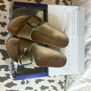 NWT Birkenstock Madrid Vegan Big Buckle Faded Khaki